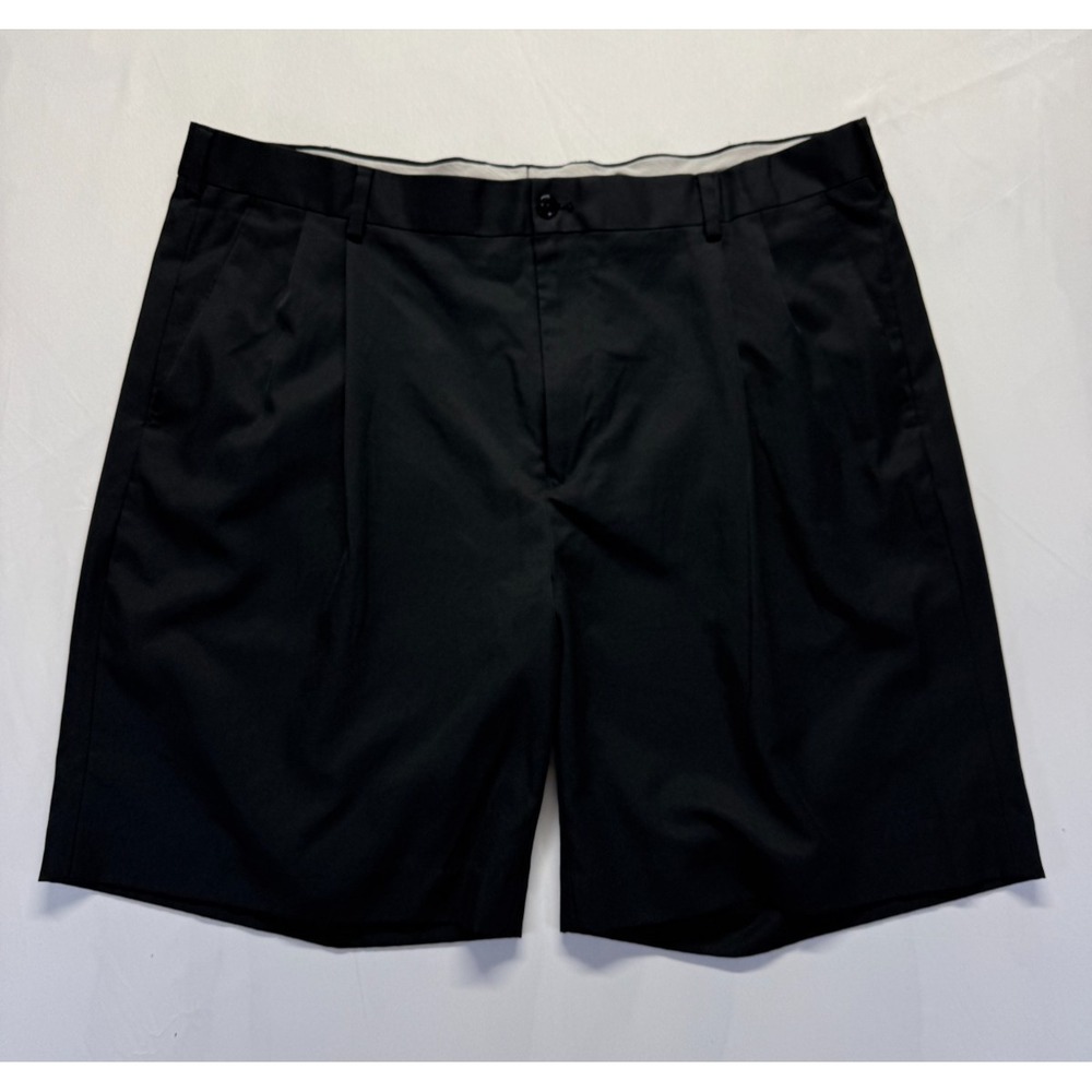 Louis Raphael Golf Shorts Mens 42 Black Pleated Front Performance Athletic Wear